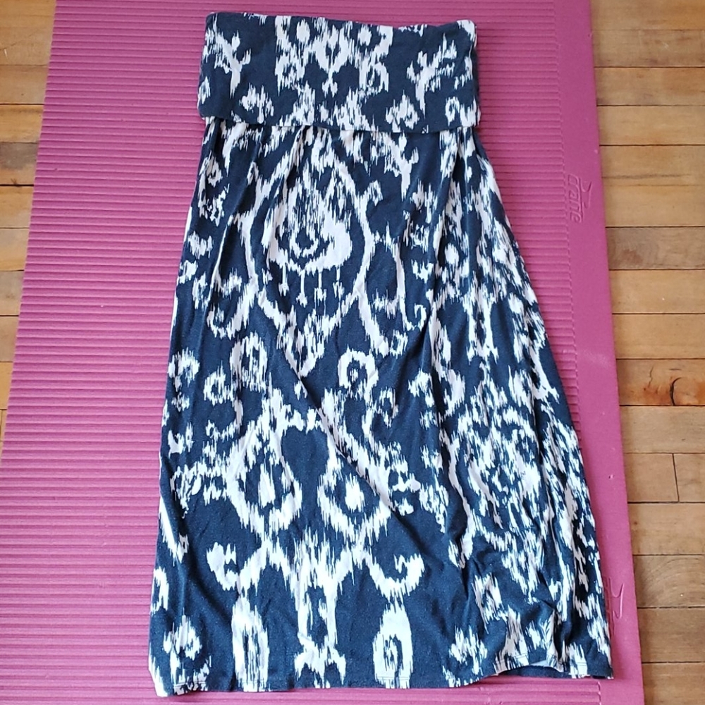 Fold over waist maxi skirt